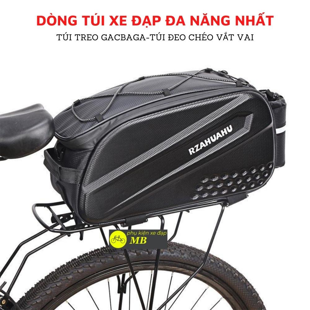 túi treo xe đạp thể thao cao cấp lắp gacbaga, đeo vai đa năng chống nước thể tích cực lớn chính hãng RZAHUAHU