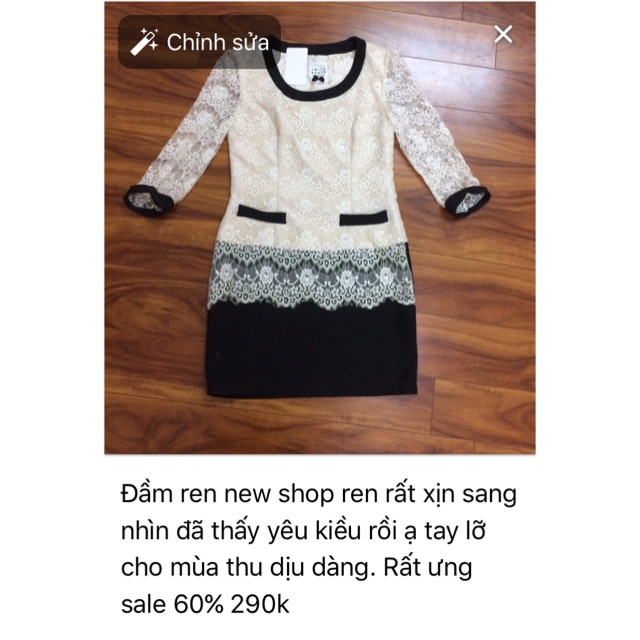 Đầm suông ren Nhập khẩu