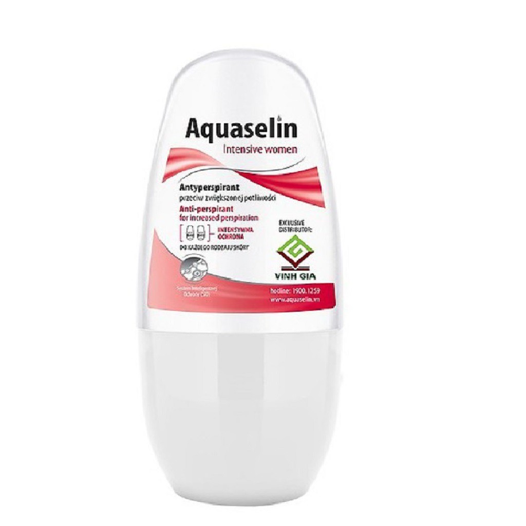 Lăn Khử Mùi Aquaselin Intensive Women Dành Cho Nữ Loại Mạnh Mồ Hôi Nhiều 20ml Và 50ml