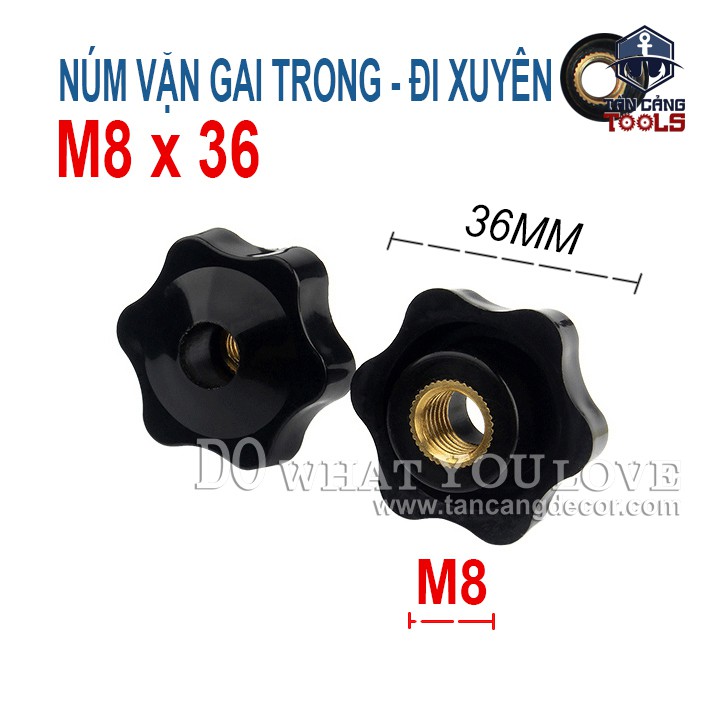 Núm Vặn Gai Trong M6 / M8 / M10 x 36 mm Đi Xuyên ( 1 Cái )