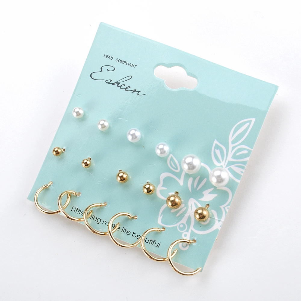 Bộ 9/12 đôi khuyên tai thời trang nữ nhiều kiểu dáng độc đáo cá tính có thể lựa chọn