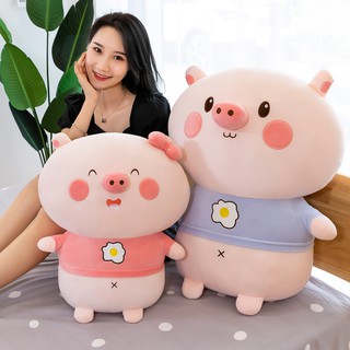 Gấu Bông Heo Hàng Quảng Châu Vải Miniso Mềm Mịn Thêu, Nhồi Bông Đàn Hồi 12D  Kích Thước To 65cm, 100cm Hapykids GB07