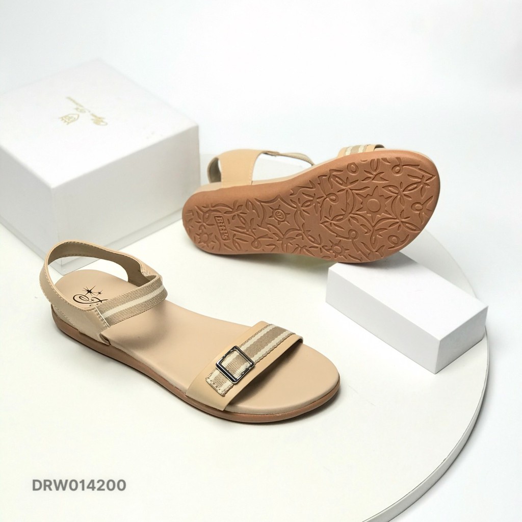 Sandal nữ BlTIS ❤️FREESHIP❤️ Dép quai hậu nữ quai chun phối họa tiết kẻ ngang DRW014200