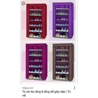 Tủ Giày 7 Tầng 6 Ngăn Đa Năng - Loại 1 Có Khóa Kéo