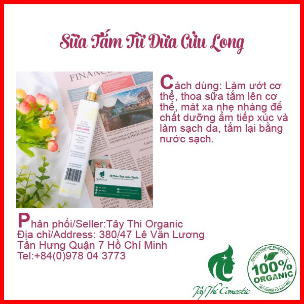 Sữa Tắm Từ Dừa Cửu Long Chai 250ml