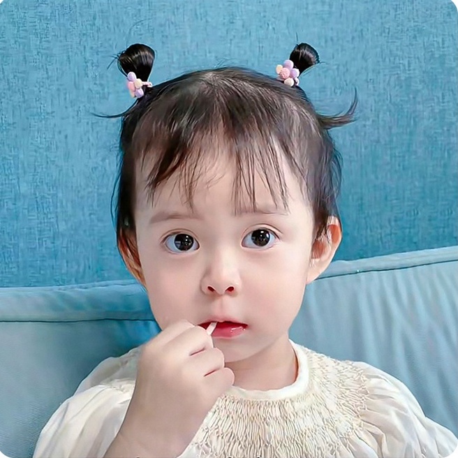 Set 10 dây buộc tóc cho bé, đính hoạ tiết xinh xắn, dễ thương