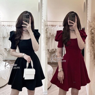 Váy Đầm Nhung Xếp Ly Eo Dáng Xoè 2 Màu Sang Chảnh Hàng Loại 1