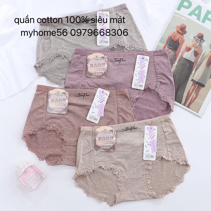 Quần lót cotton 100% vải siêu mát 8231( lẻ 1c)