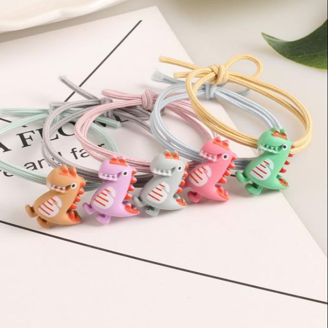 Chun Buộc Tóc Khủng long Màu Sắc