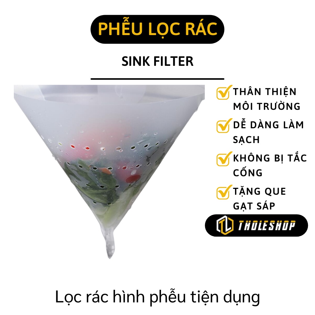 Lọc Rác Bồn Rửa Bát - Phễu Lọc Rác Thông Minh Bằng Nhựa Dẻo Hút Chân Không  8627