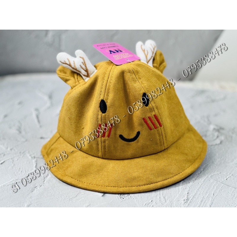 Mũ bo vành cho bé dể thương - Nón tai bèo có tai cute mặt cười cho bé đáng yêu 6 - 3tuổi 5 màu