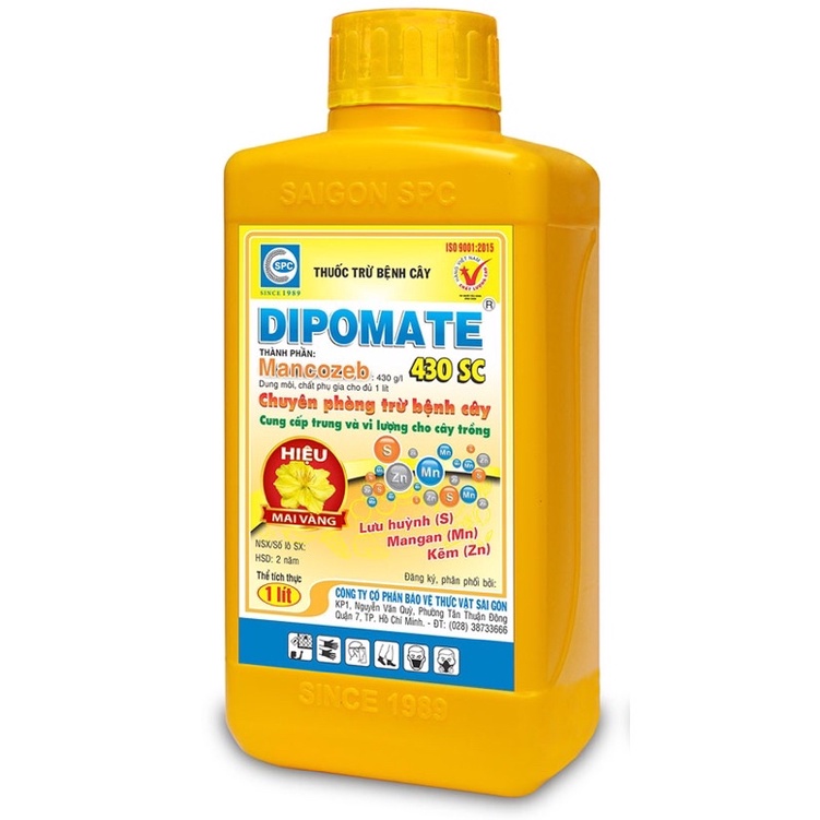 Thuốc trừ nấm, lép lúa, thanh long Dipomate 430SC 1 Lít
