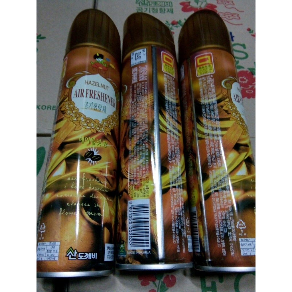 Combo 3 chai nước hoa xịt thơm Phòng Sandokkaebi 370ml hương cafe Hàn Quốc PT UTIHOME