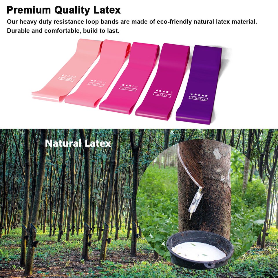 Dây Cao Su Kháng Lực 5 Cấp Độ Co Giãn Dùng Tập Thể Hình