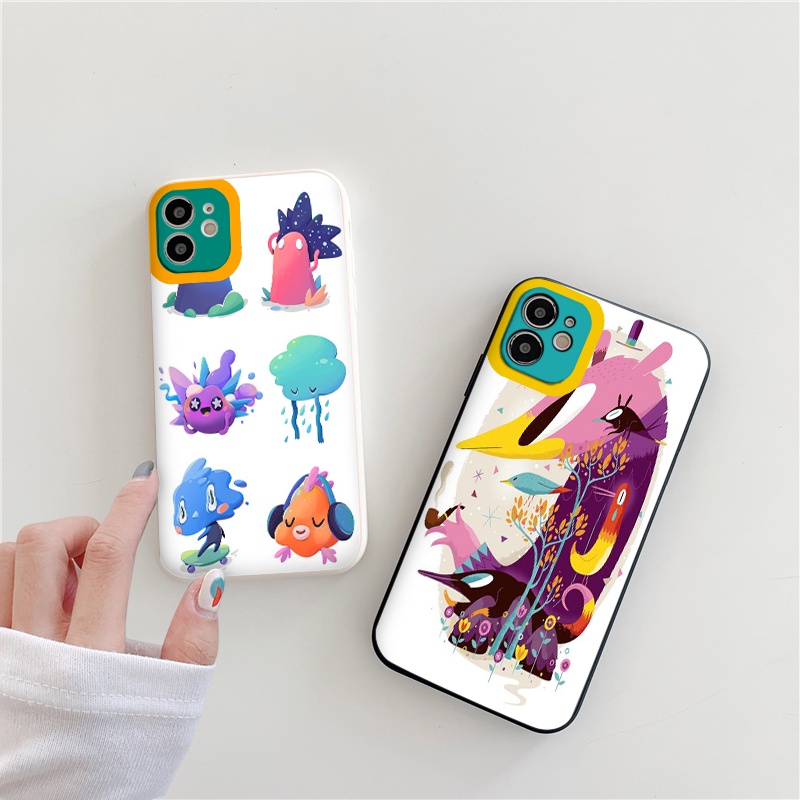 Ốp lưng iphone Hoạt hình cạnh vuông dẻo ip 6splus/7/7plus/8/8plus/x/xr/xs/11/12/pro/max/plus/13promax tr125