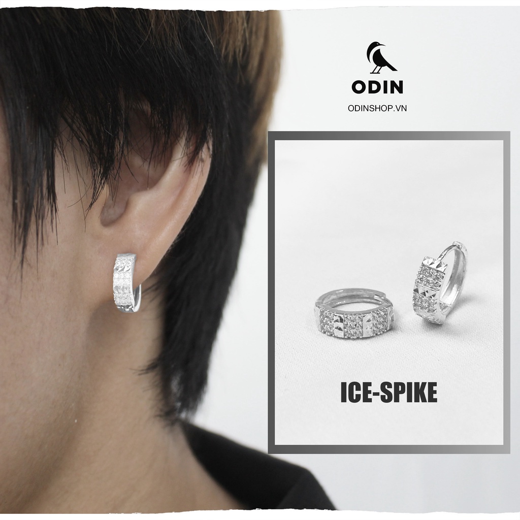 Khuyên Bạc Nam Nữ dạng Gai đính đá – Ice Spike Silver - ODIN Design