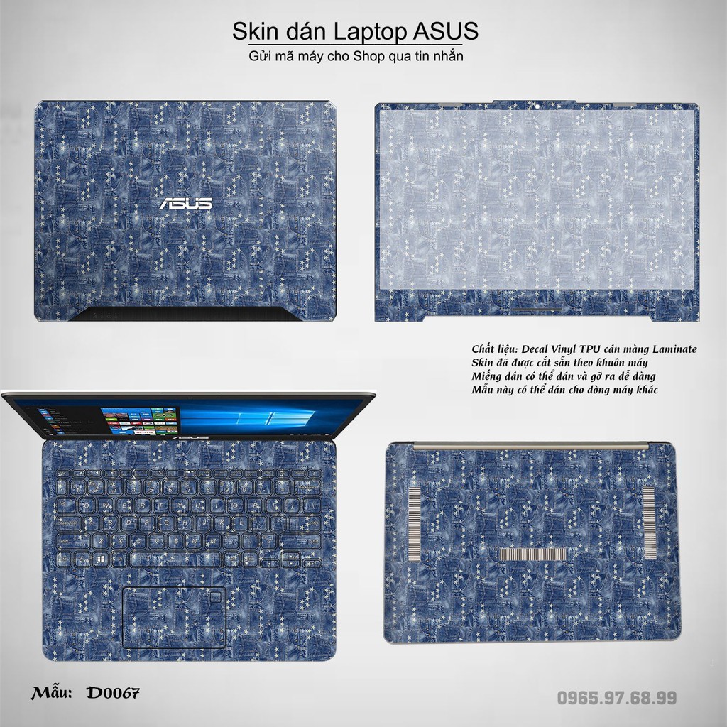 Skin dán Laptop Asus in hình Sticker họa tiết (inbox mã máy cho Shop)