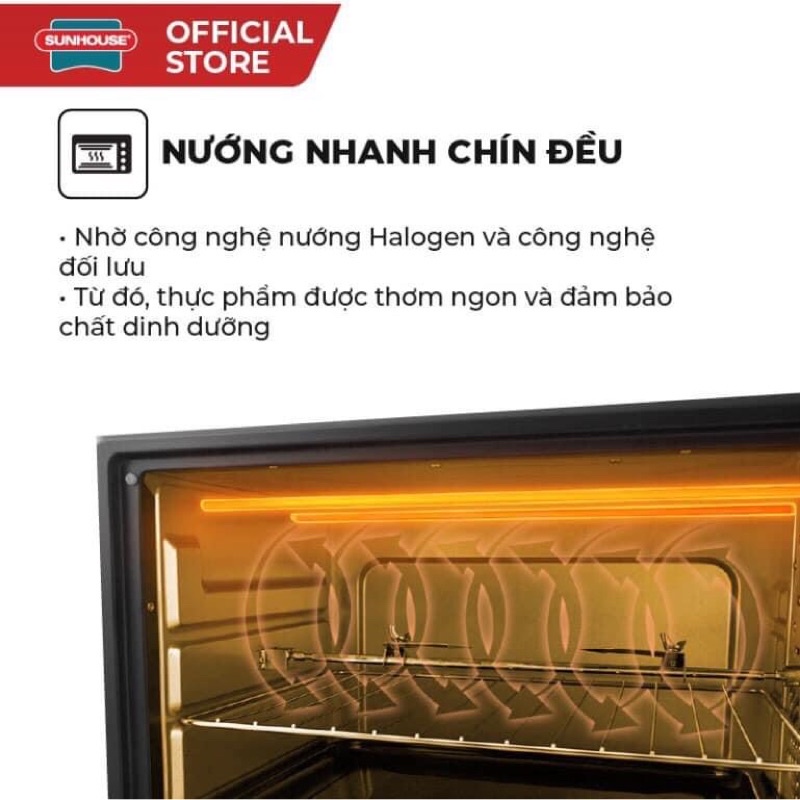 Lò Nướng Mini SUNHOUSE 10L Đa Năng SH4207