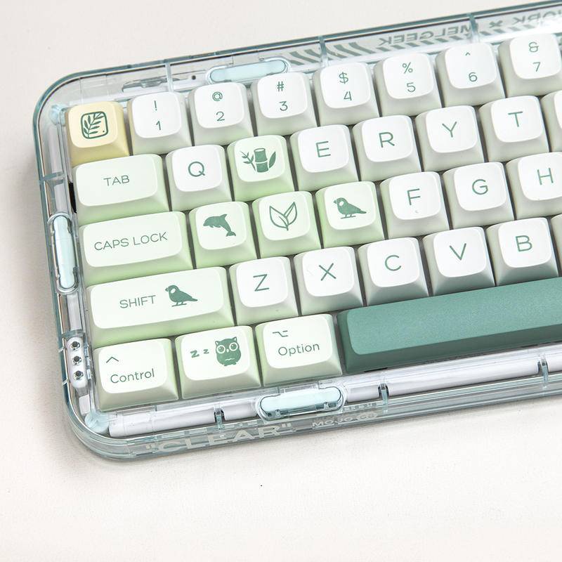 Zoo And Botanical DYE-SUB XDA Profile Keycaps Nắp Đậy Phím 144 Phím PBT XDA Cho Bàn Phím Cơ Chơi Game MX Tùy Chỉnh Màu Xanh Lá Cây