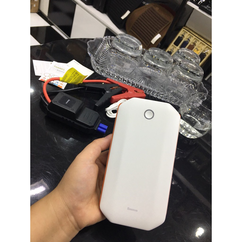 Bộ pin sạc dự phòng kích nổ ắc quy xe ô tô, xe máy 12V Baseus CRJS01 8000mAh - Huco Việt Nam