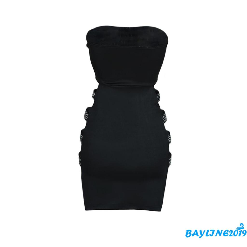 Đầm Ngắn Bút Chì Đính Đá Sáng Lấp Lánh Thời Trang Gợi Cảm Cho Nữ