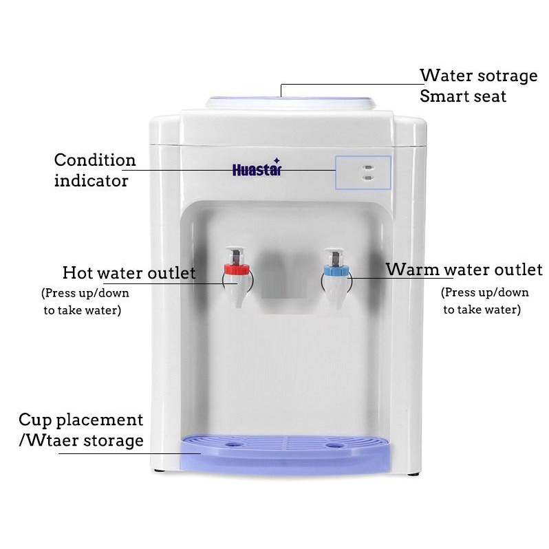 Cây nước nóng lạnh Mini Huastar 1 vòi nóng và 1 vòi lạnh với công tắc vòi nóng lạnh riêng biệt