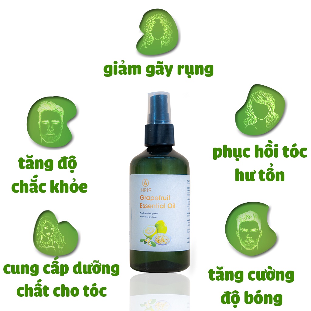 Tinh dầu bưởi HPIO giúp dưỡng tóc, giảm tóc gãy rụng và phục hồi tóc hư tổn sau 7 ngày-OSHI