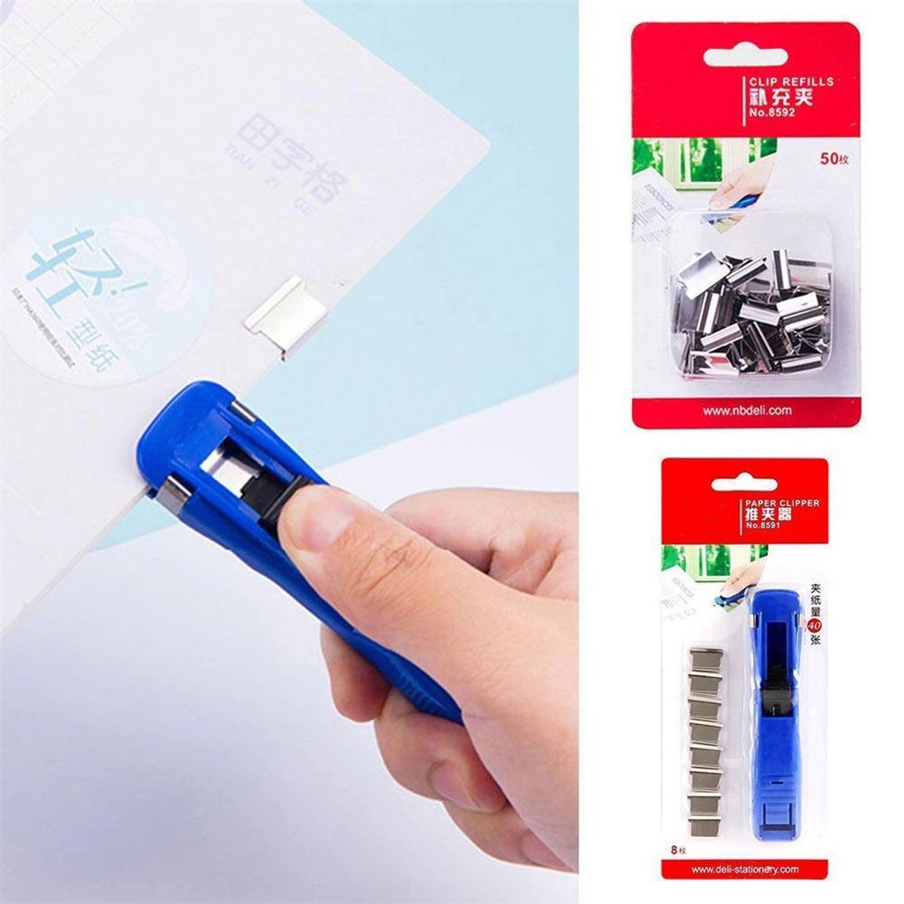 Kẹp Giấy Mini Bằng Kim Loại Tiện Dụng Cho Học Sinh / Văn Phòng
