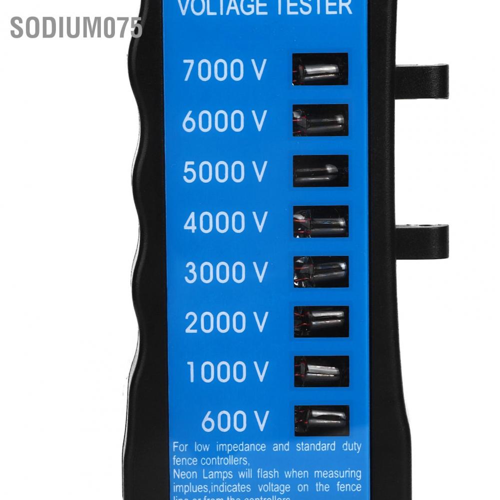 Sodium075 Sodium075 Máy kiểm tra hàng rào điện phát hiện áp đa ánh sáng di động cho trang trại Cung cấp ABS 7000V