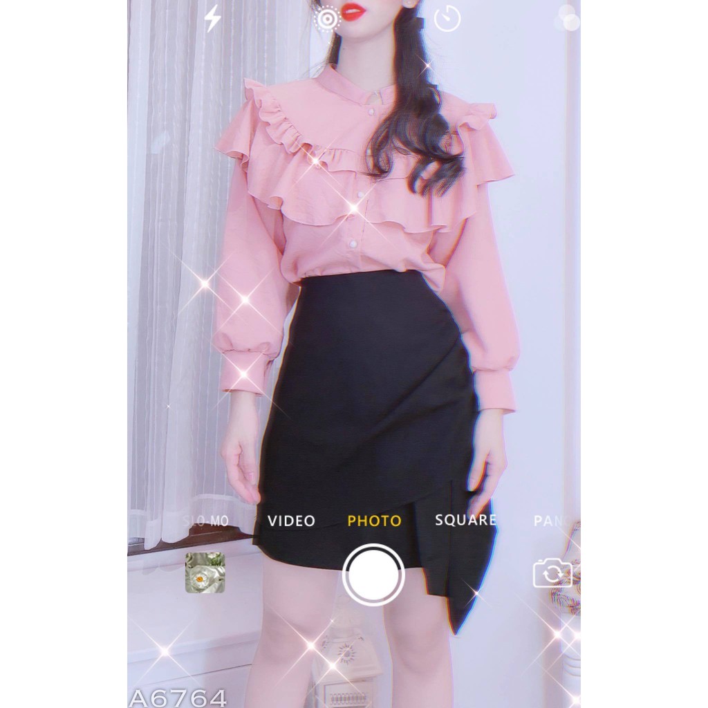 [ Mã WASTRUN4 giảm 10% tối đa 30K đơn 99K] Áo Nữ Bánh Bèo Kiểu Sơ Mi Công Sở Tay Dài, Phong Cách Tiểu Thư CHUU A6764 | BigBuy360 - bigbuy360.vn