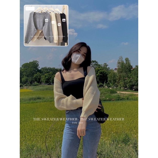 Áo cardigan len khoác dáng croptop, áo cardigan lửng len đẹp loại 1 (Ảnh thật)