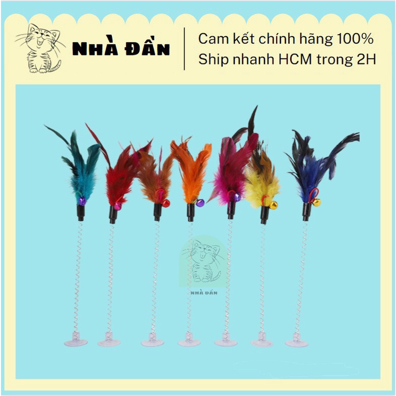 Đồ chơi lò xo gắn sàn cho mèo