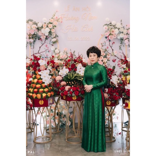 Áo dài gấm trơn nhiều màu, chất gấm mềm, giá sale siêu sốc