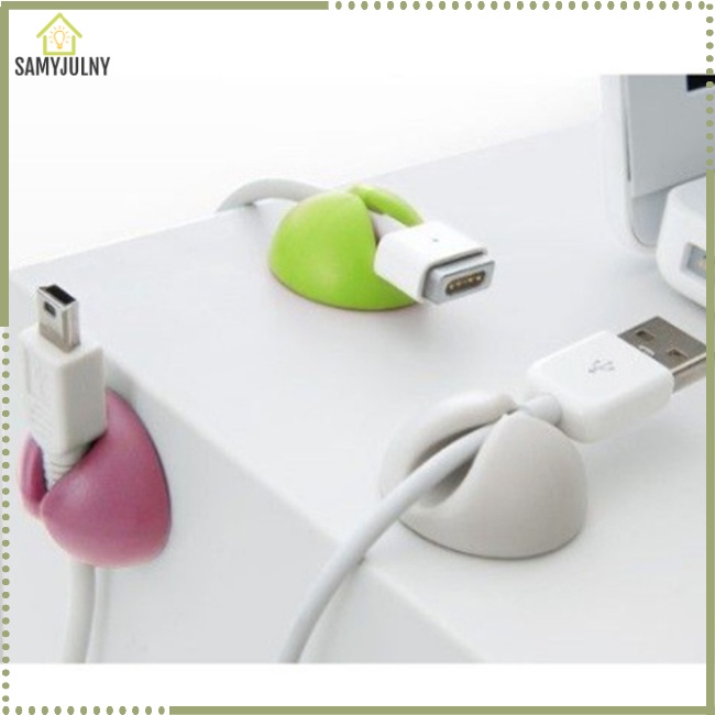 Kẹp Cố Định Dây Cáp Usb Famy Bằng Cao Su Thông Dụng (Màu Sắc Ngẫu Nhiên)