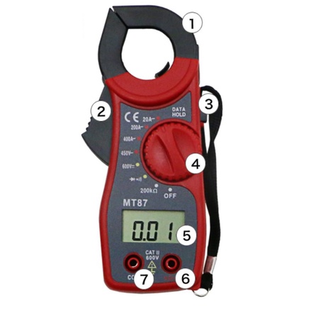 Đồng Hồ ampe kìm MT87 Màu Đỏ đồng hồ kẹp dòng điện