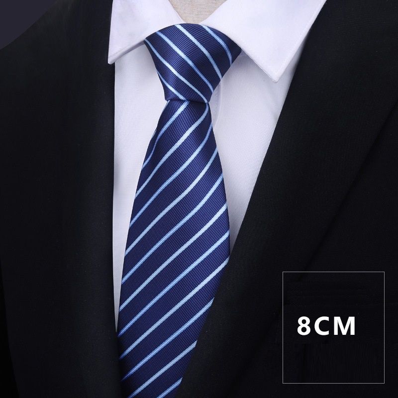 Cà vạt Nam bản to 8cm màu đen phong cách lịch sự, chững chạc, Cravat chú rể, Cavat công sở, Calavat dự tiệc CV-868