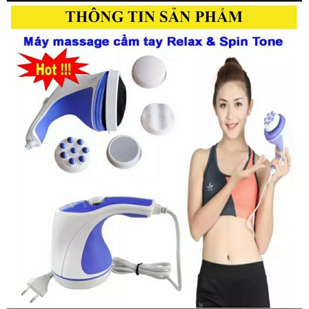 Máy massage cầm tay relax &amp; spin tone, Máy matxa toàn thân thế hệ mới xua tan mệt mỏi căng thẳng hiệu quả - CHÍNH HÃNG