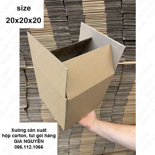 20 hộp carton vuông 20x20x20 dùng để đóng gói hàng hoá