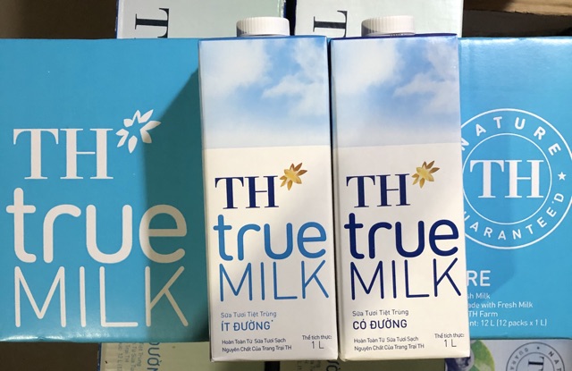 SIÊU NGON-Sữa TH True Milk 1Lít ( Có Đường, Ít Đường, Nguyên Chất Không Đuóng)