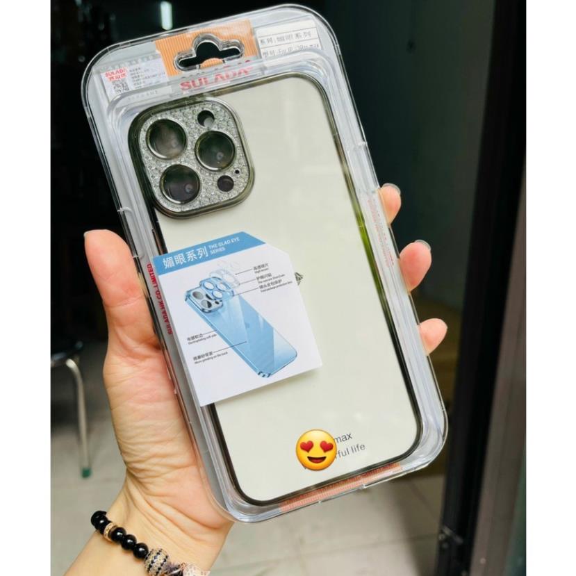 Ốp Lưng SULADA Cam họa tiết Bảo Vệ Camera cho iPhone 14 / 13 / 12 / 11 - Chống Vân Tay, Chống Ố ,  Bảo Vệ Camera