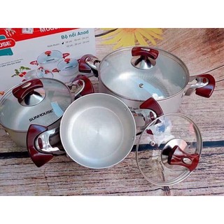 Bộ nồi anod sunhouse sh6633-18eb
