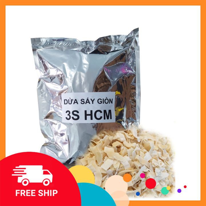 DỪA SẤY GIÒN túi 1 kg (ĐẶC SẢN BẾN TRE), loại 1, dừa trắng ngà, mỏng, giòn