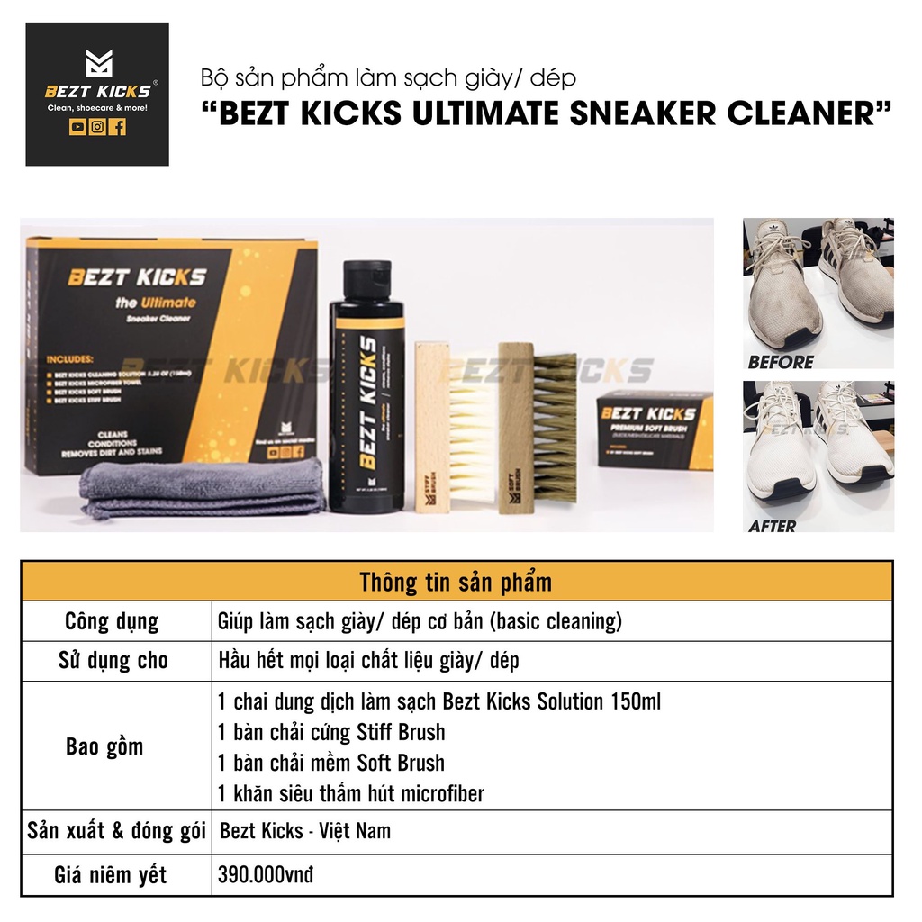Bộ làm sạch giày Bezt Kicks Ultimate Sneaker Cleaner.