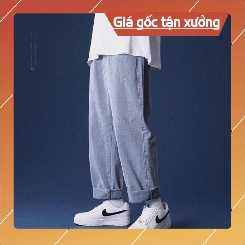 Quần jean bò baggy nam nữ ống suông rộng Unisex hàng Quảng Châu phong cách Hàn Quốc sành điệu style 2021 - HAPONO-MJ040 | BigBuy360 - bigbuy360.vn