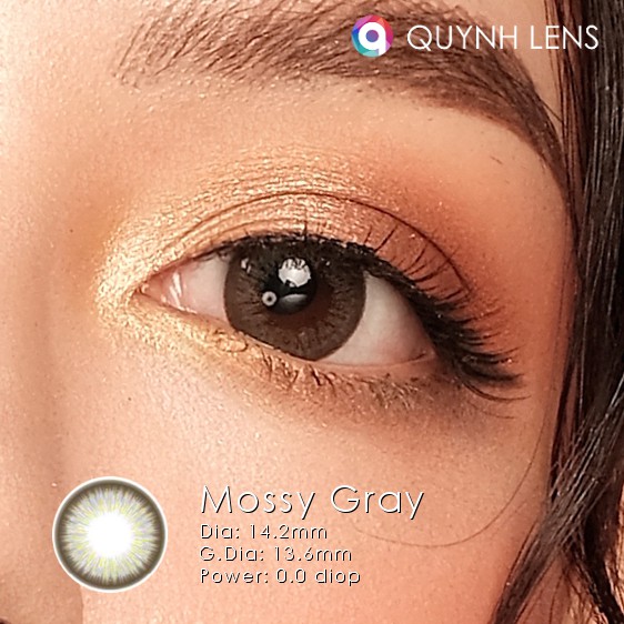 Kính áp tròng QUỲNH LENS mossy gray 0 độ