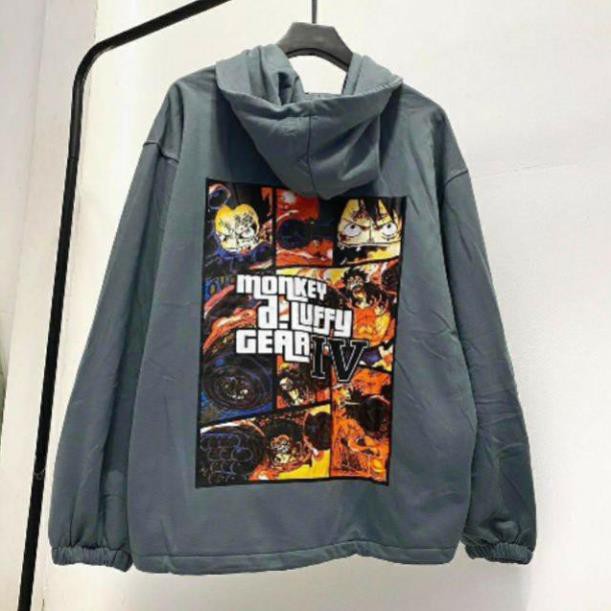SALE- Áo Khoác Hoodie MONKEY LUFFY unisex  oversize