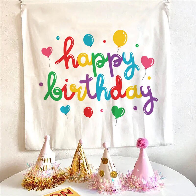 Banner - Thảm treo tường trang trí sinh nhật kiểu Hàn Quốc