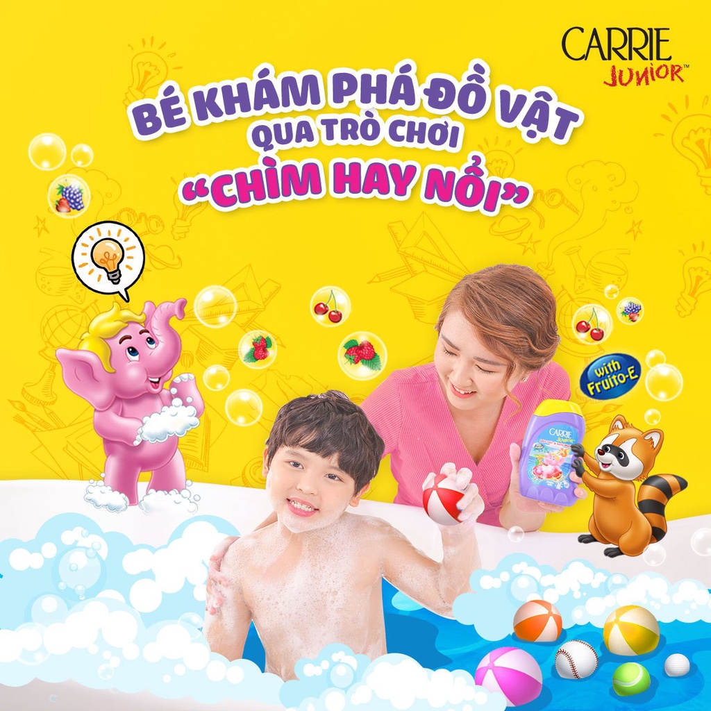 Sữa Tắm Gội cho bé Carrie Junior 700g - Tặng quà thú bông cho bé