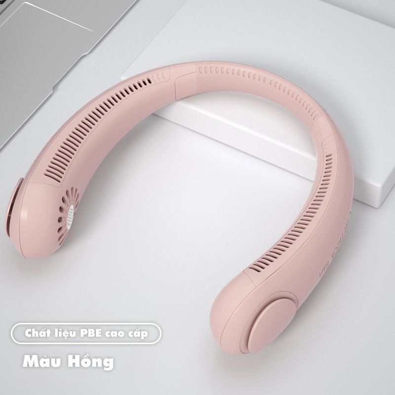 QUẠT ĐEO CỔ mini thế hệ mới không cánh tích điện 2400mA thời gian sử dụng lên đến 8 tiếng bảo hành 1 đổi 1