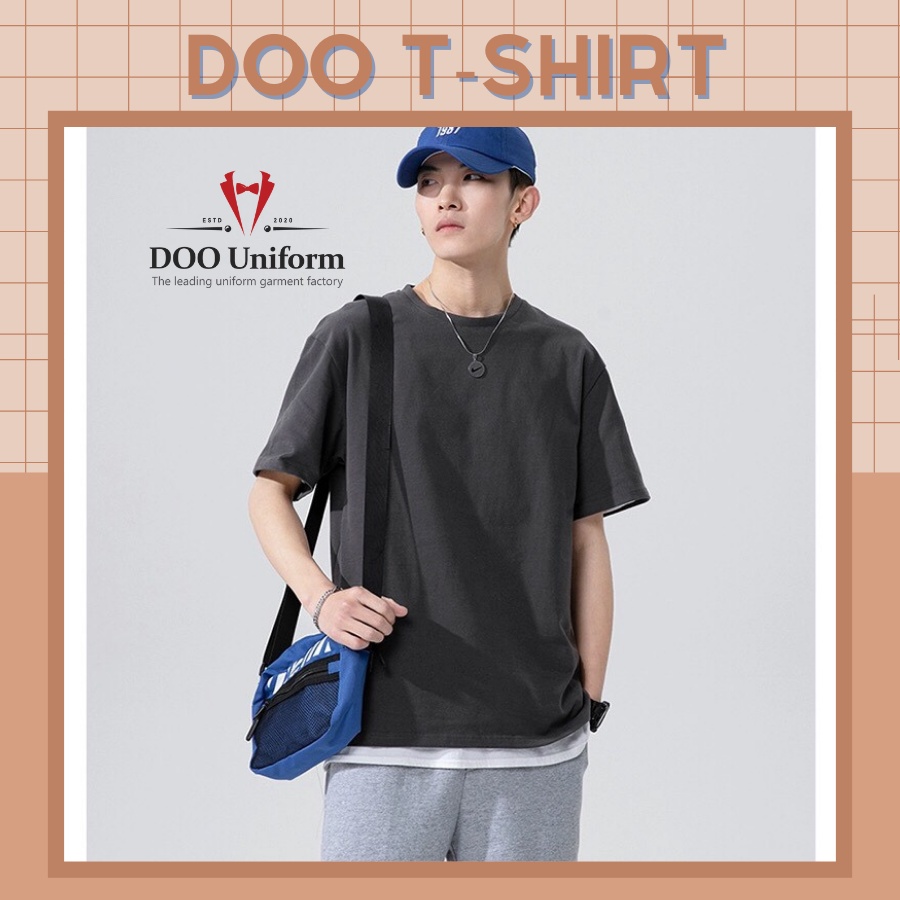 [DOO T-SHIRT] Áo Thun Màu Chuột Unisex Nam (Cotton 65/35)